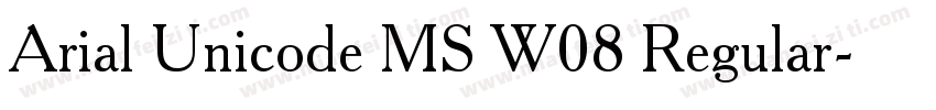 Arial Unicode MS W08 Regular字体转换